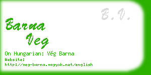 barna veg business card